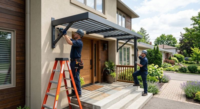 Metal Awning Installation in Marin County, CA