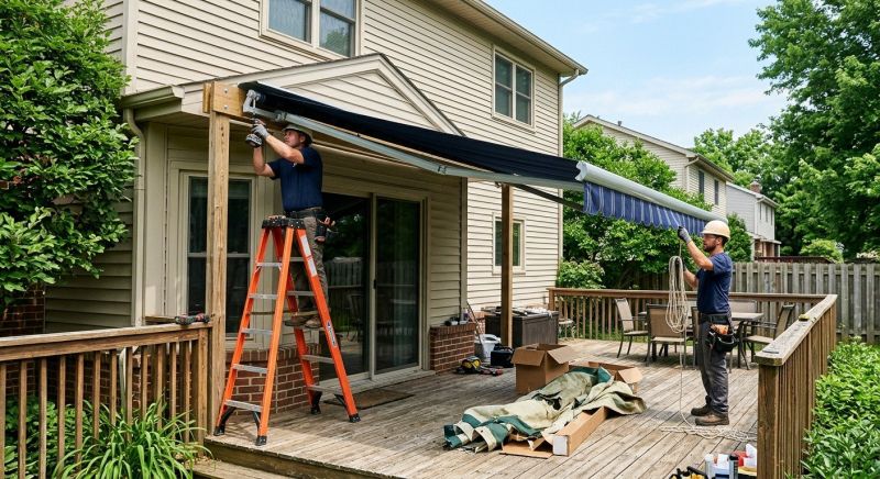 Canvas Awning Installation in Marin County, CA