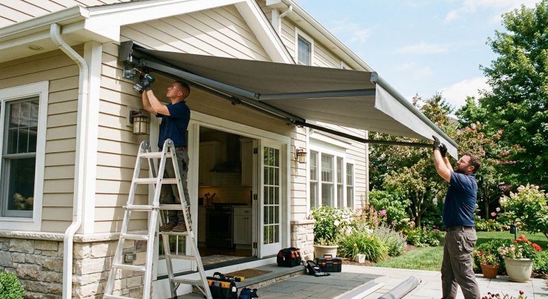 Fabric Awning Installation in Marin County, CA