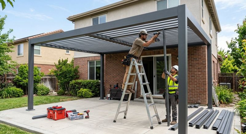 Metal Patio Cover Installation in Marin County, CA