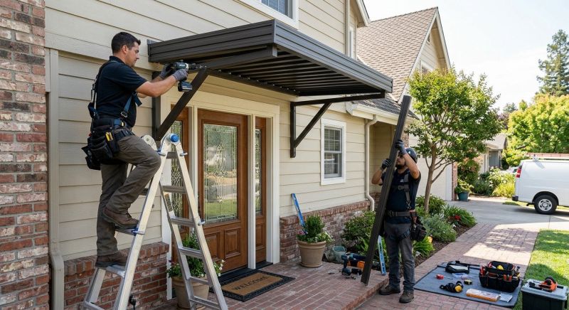 Metal Shade Installation in Sonoma County, CA