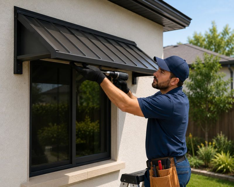 Metal Shade Installation in Santa Rosa, CA